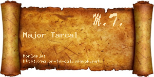 Major Tarcal névjegykártya